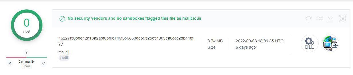 0 detection rate on initial upload in VirusTotal