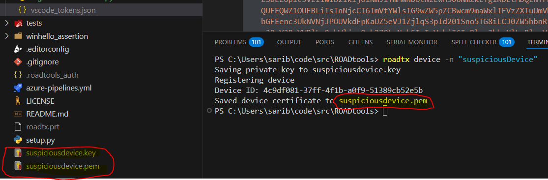 Figure 8: New authentication material from “refreshtokento” command for DRS as Microsoft Authentication Broker