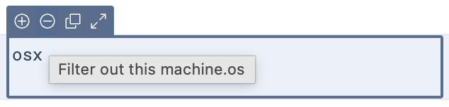 The value osx in the machine.os column, with Filter out this available.