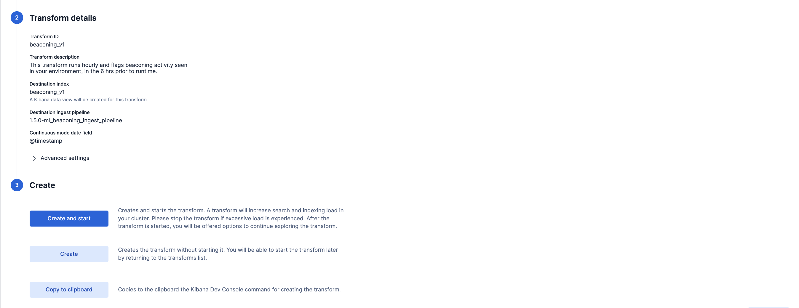 Network Beaconing Identification transform Network Beaconing Identification transform