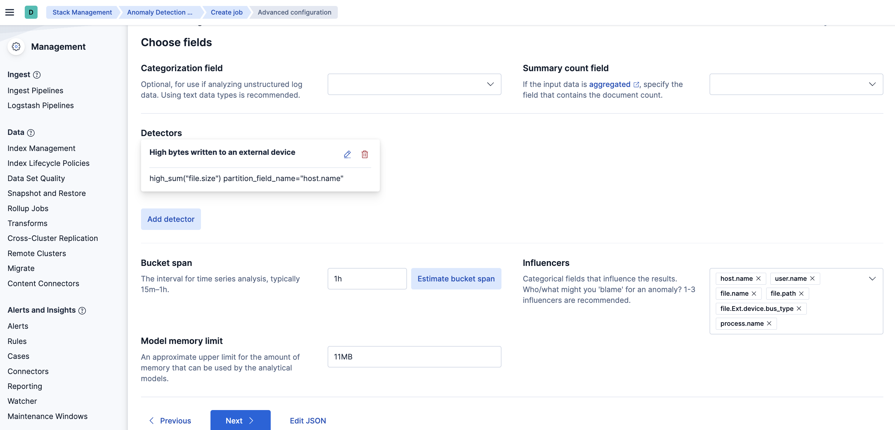 Data Exfiltration Detection jobs