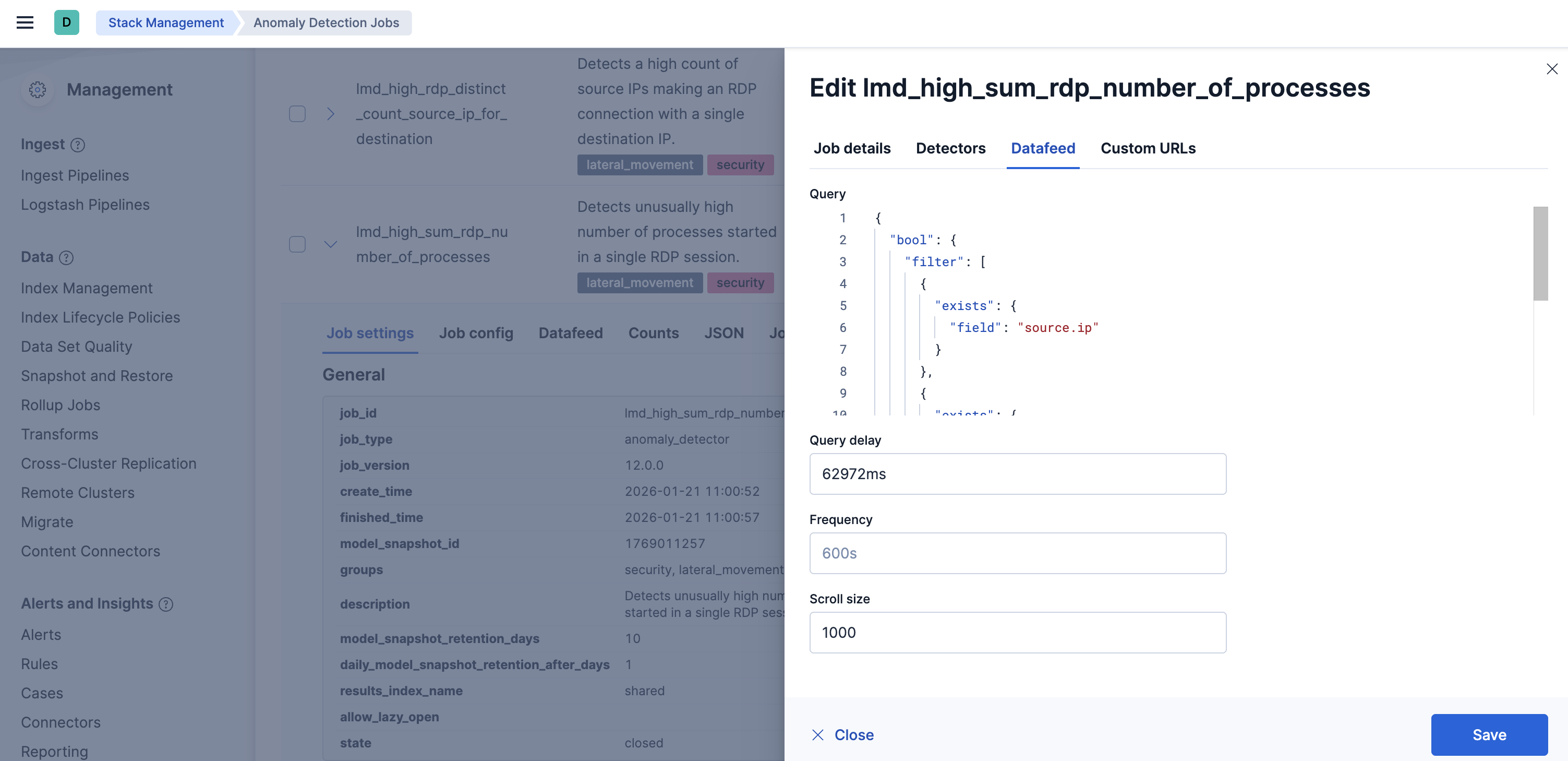 Lateral Movement Detection jobs