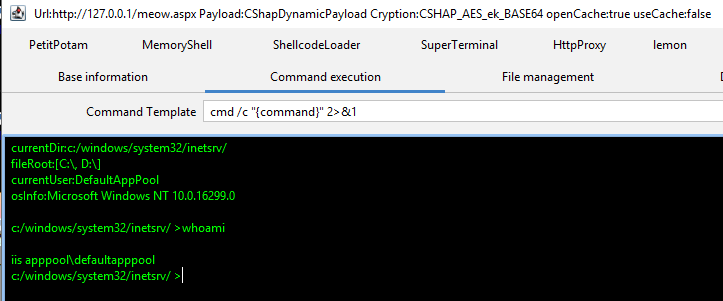 Command execution plugin from Z-Godzilla_ekp