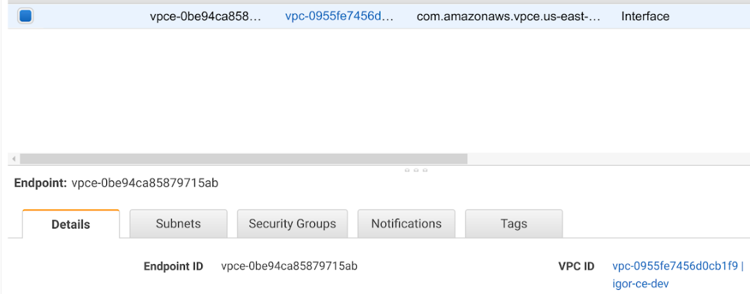 VPC Endpoint ID