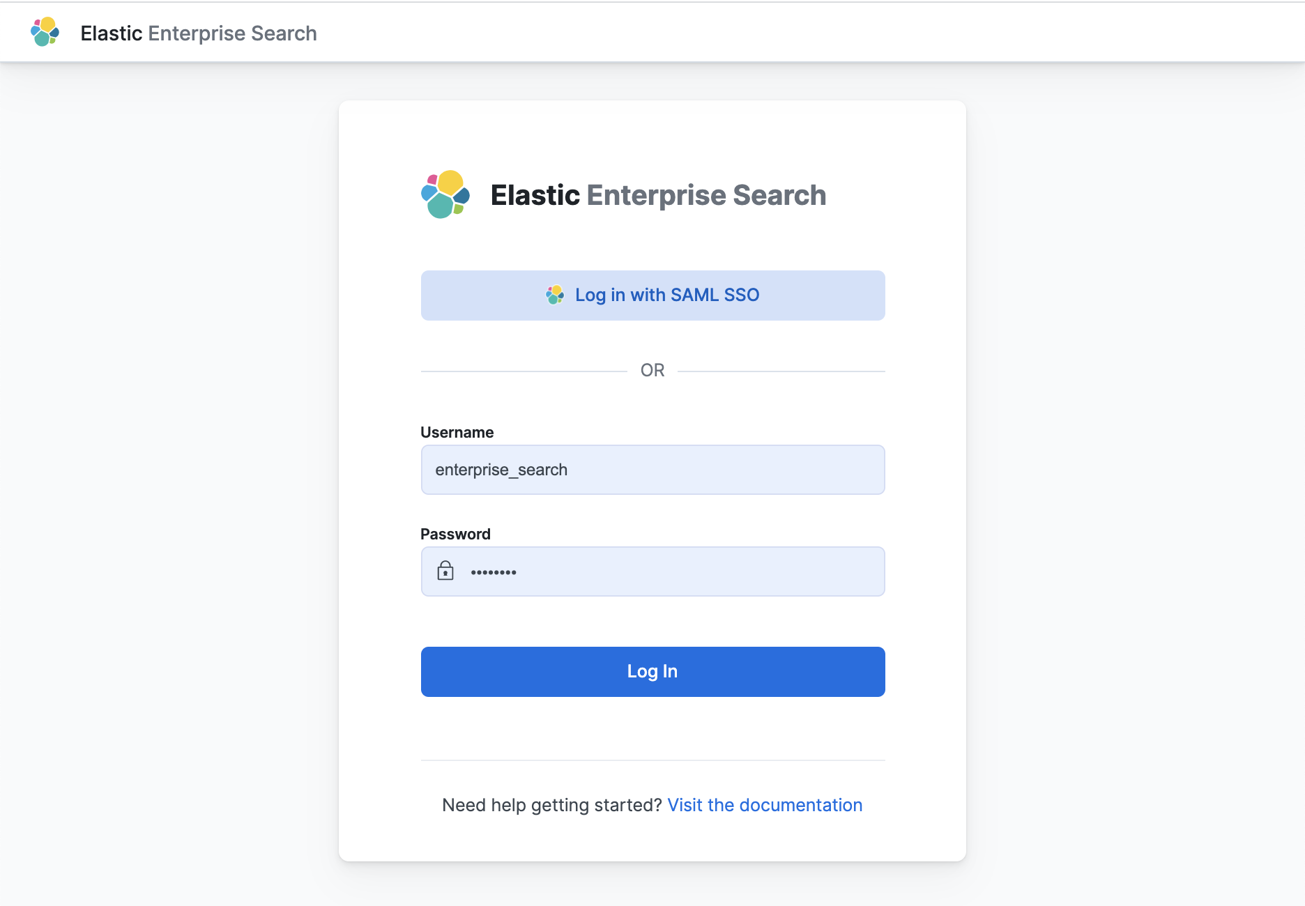 Enterprise Search with SAML login