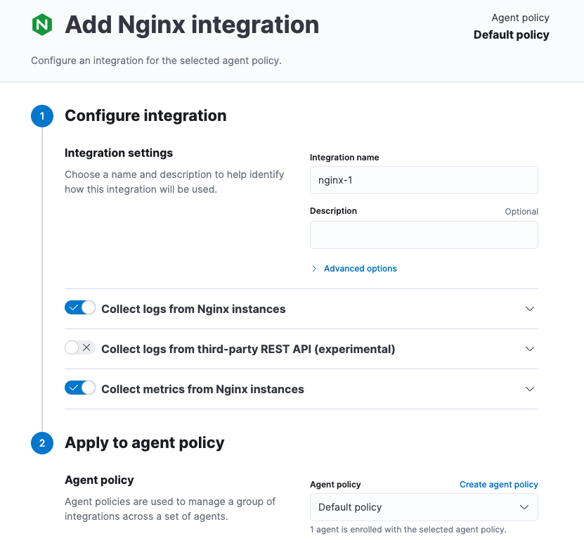 Screen showing Nginx configuration