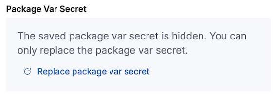 Screen capture showing a hidden secret value as part of an integration policy
