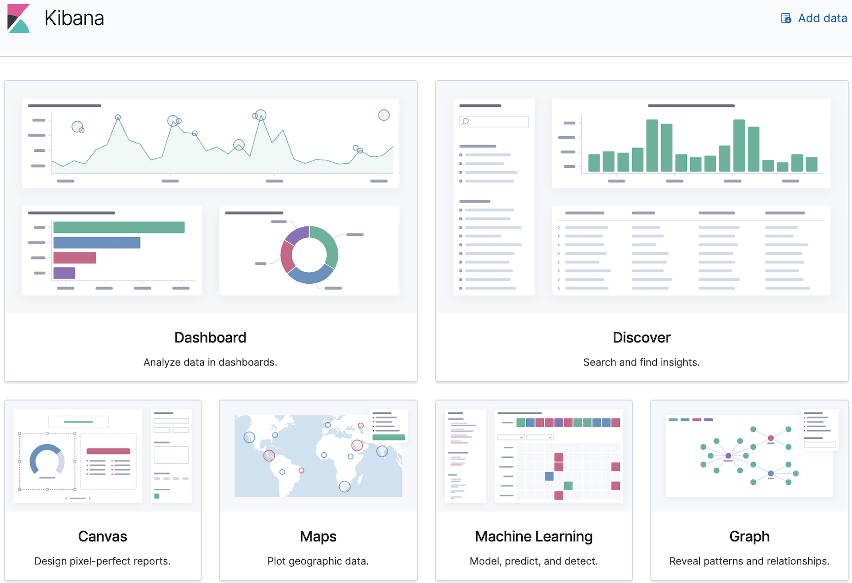 Kibana home page