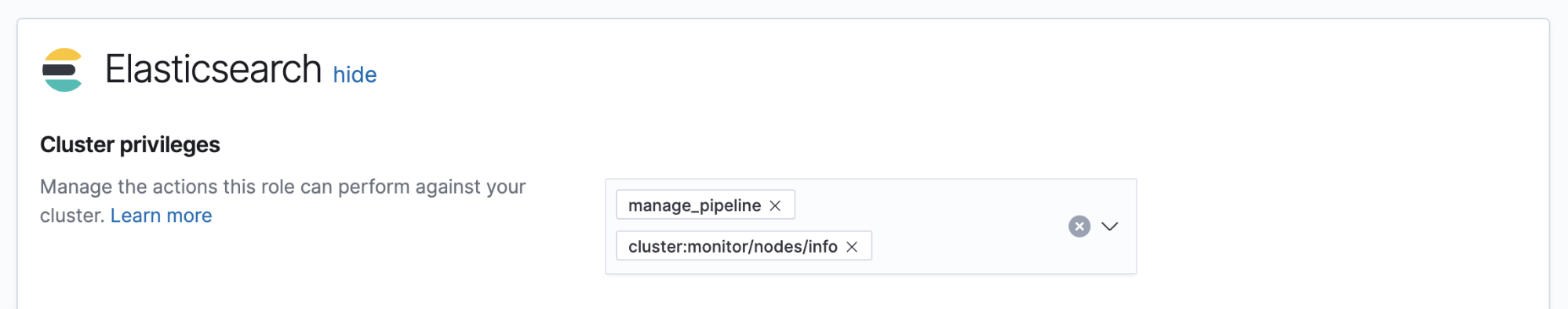 Privileges required for Ingest Node Pipelines