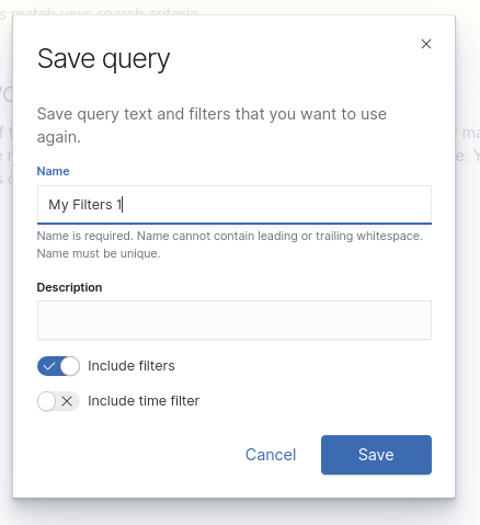 Save Query Form