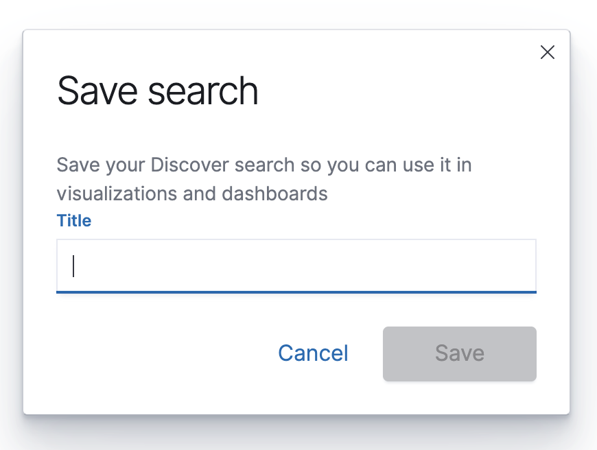 Save saved search in Discover