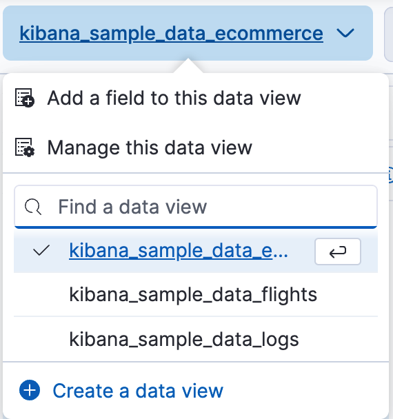 How to set the data view in Discover