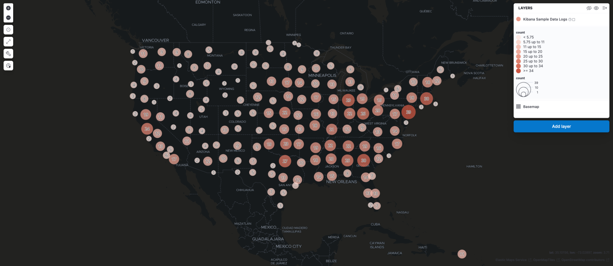 Metric filtering in maps