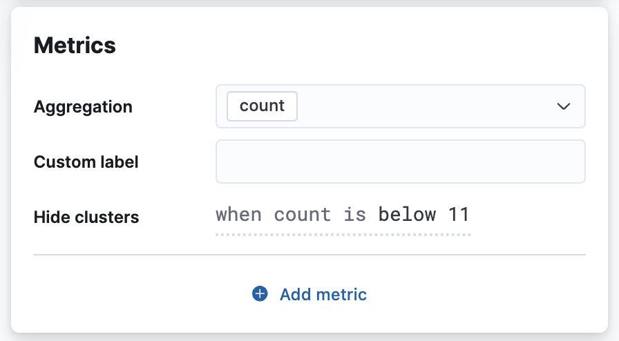 How to configure metric filtering