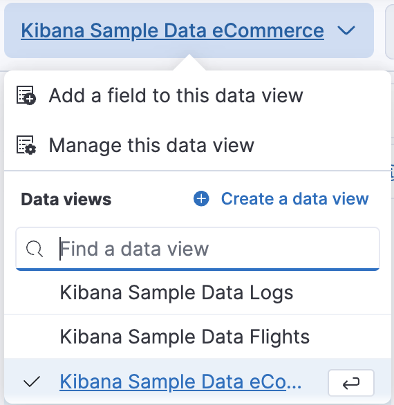 How to set the Data view in Discover