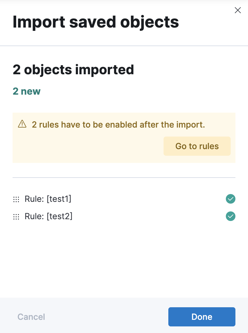 Rules import banner