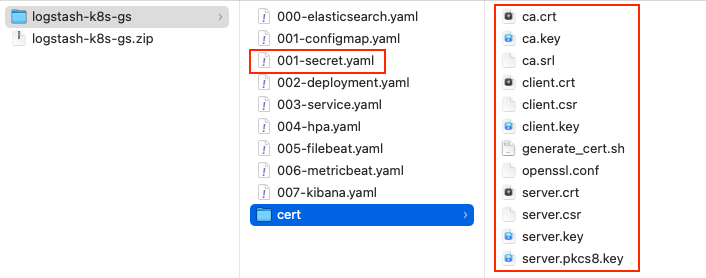 generated CA certificate files