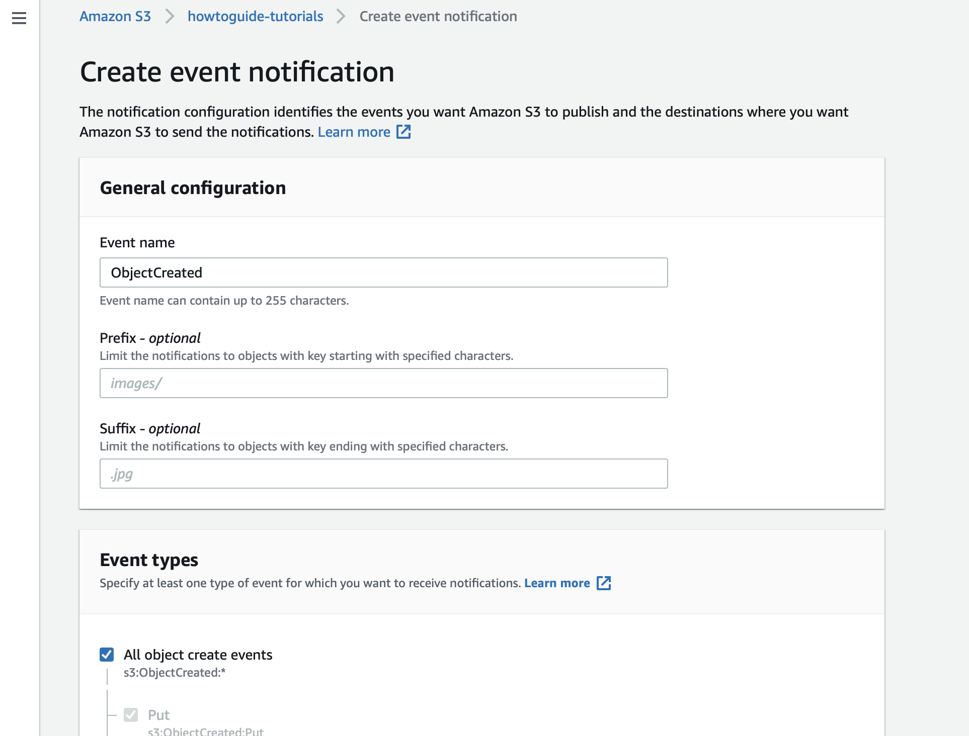 Event Notification Setting