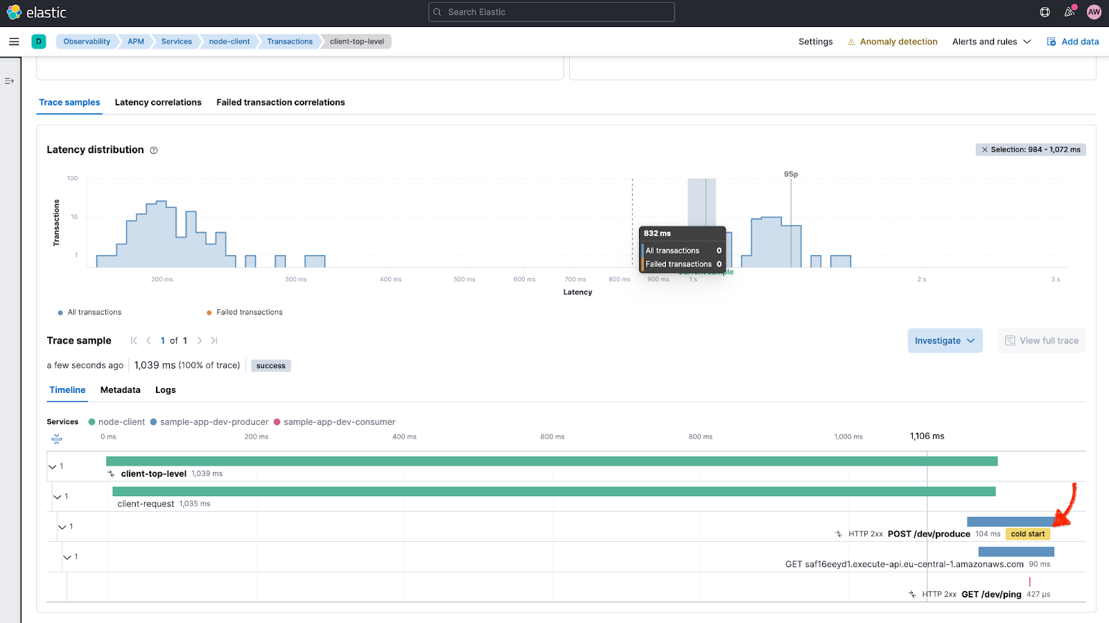 Monitor AWS Lambda Functions in APM