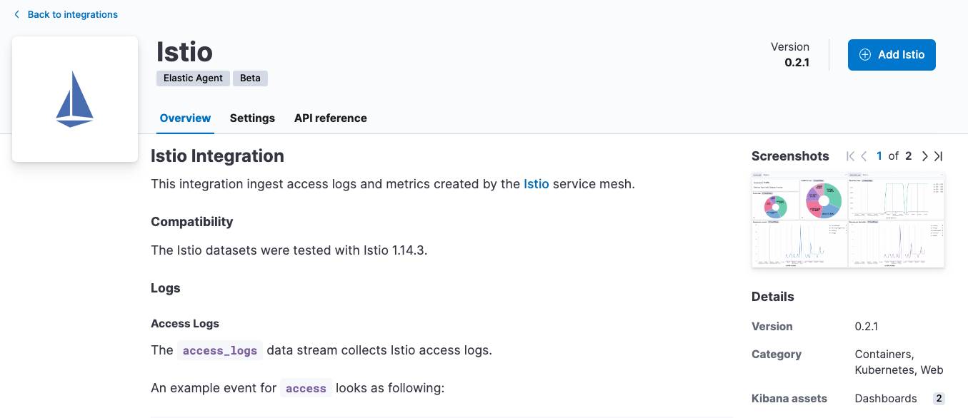 Add the Istio integration to your deployment