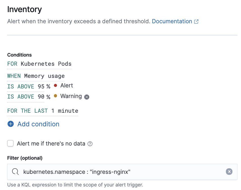 Inventory rule