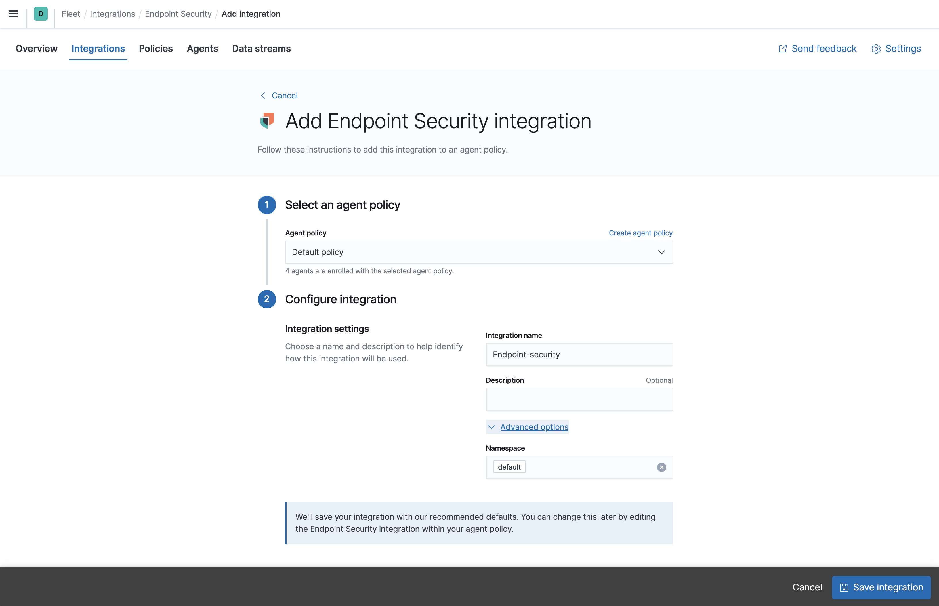 add elastic endpoint security