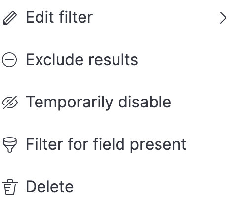 timeline ui filter options
