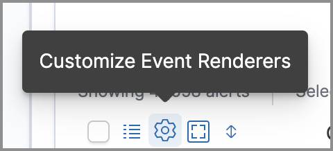 Shows the Event Renderer button