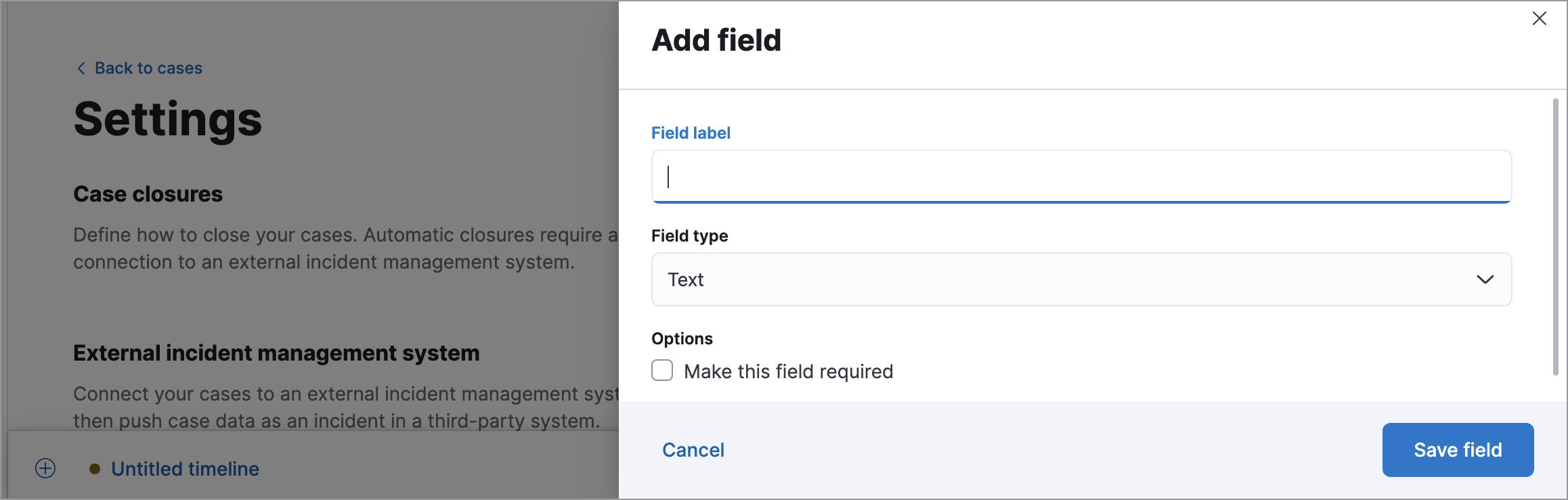 Add custom fields to cases