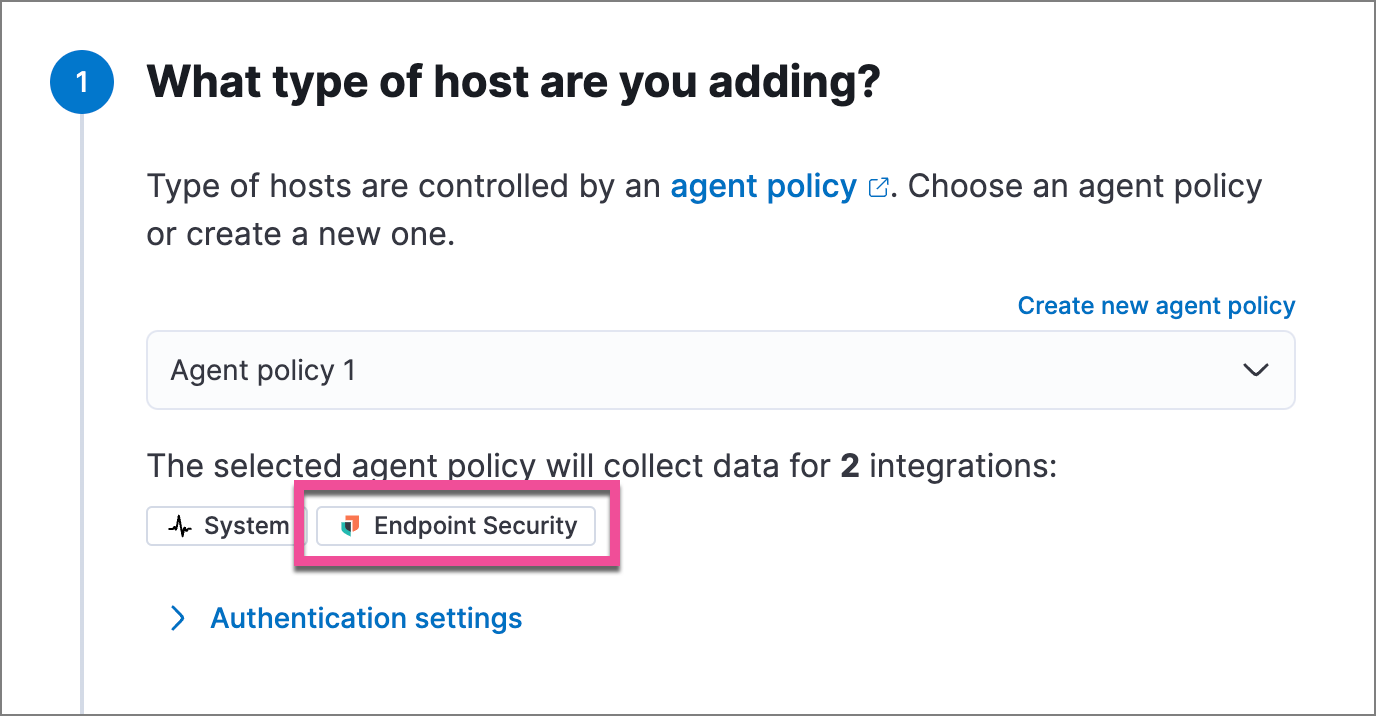 Add agent flyout with Endpoint Security integration highlighted.