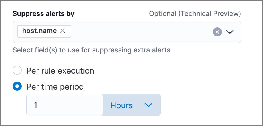 Alert suppression options