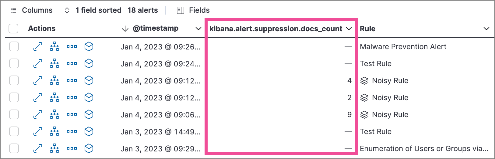 Suppress detection alerts Elastic Security Solution [8.15] Elastic