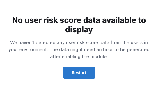 Restart user risk score