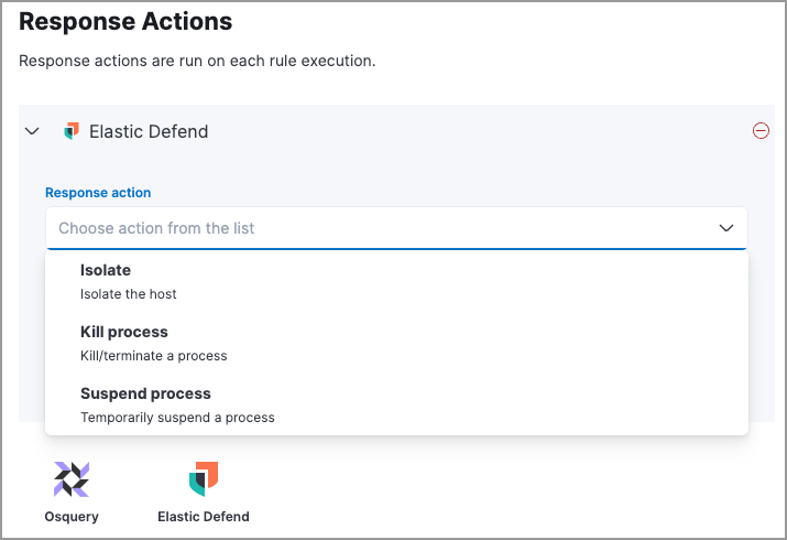 Automated response actions