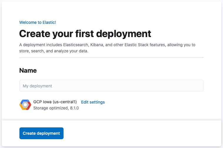 Create your first deployment
