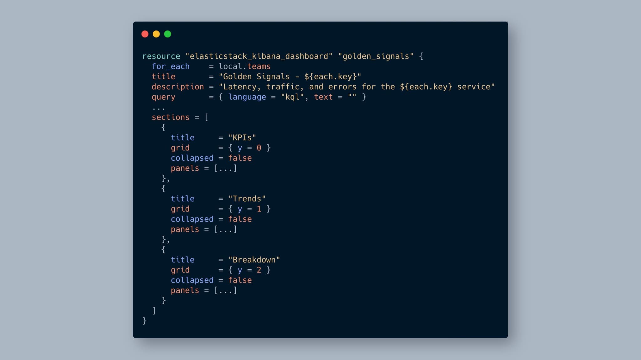 One edit, every dashboard updated: managing Kibana observability at scale with Terraform