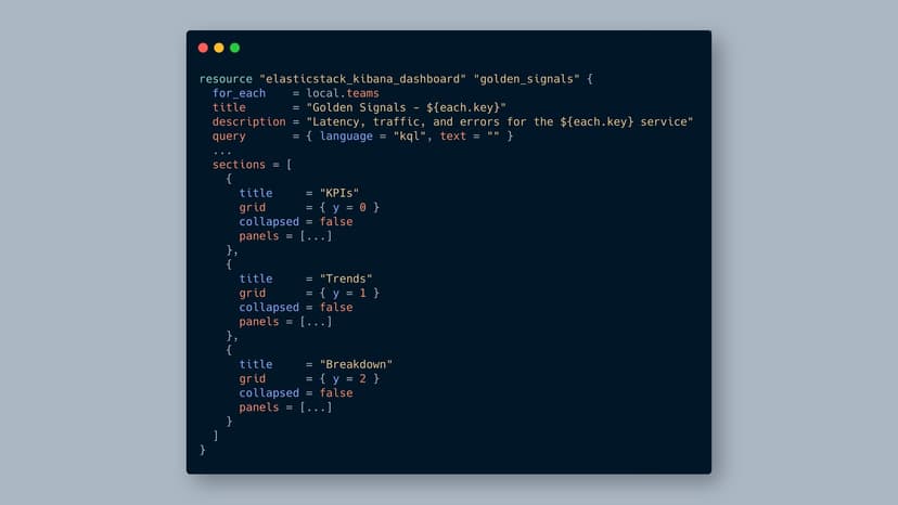 One edit, every dashboard updated: managing Kibana observability at scale with Terraform