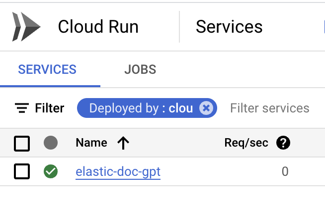 cloud run services