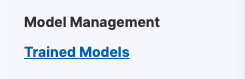 model management trained models
