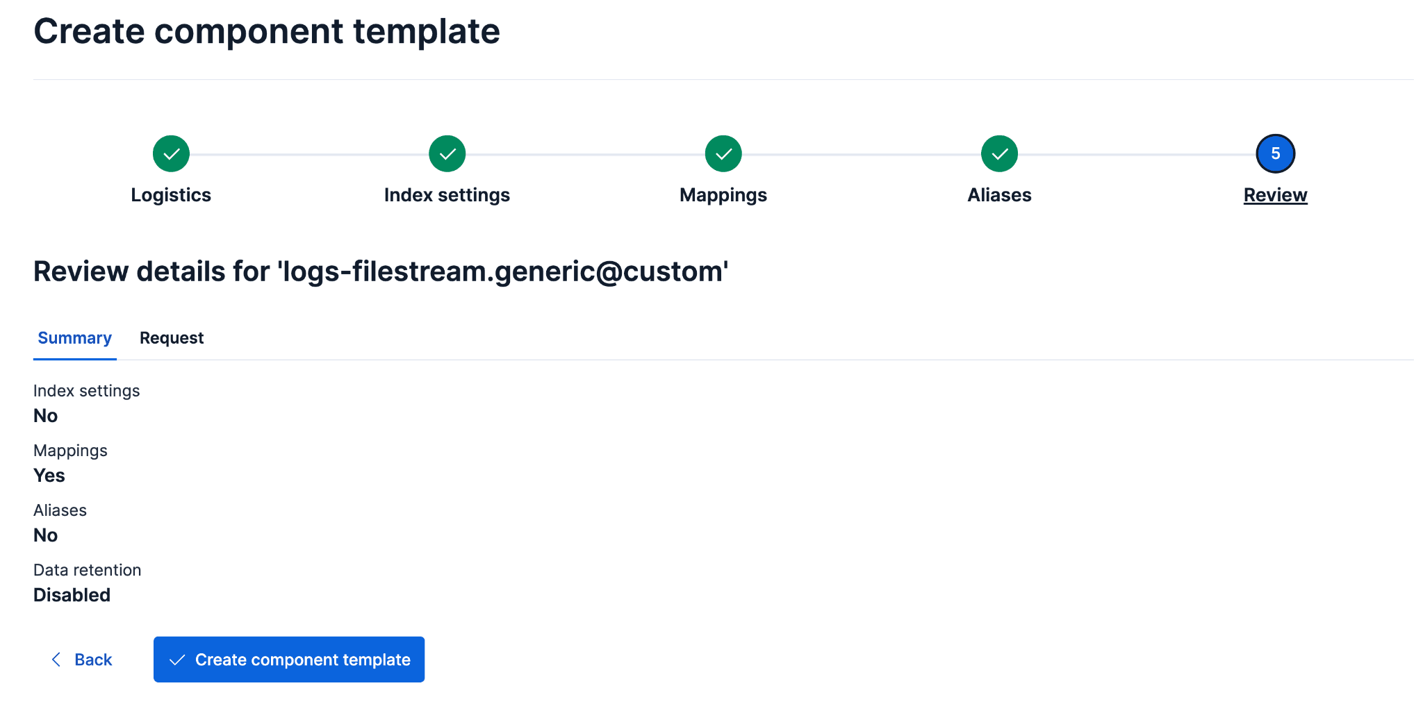 Template review Elasticsearch