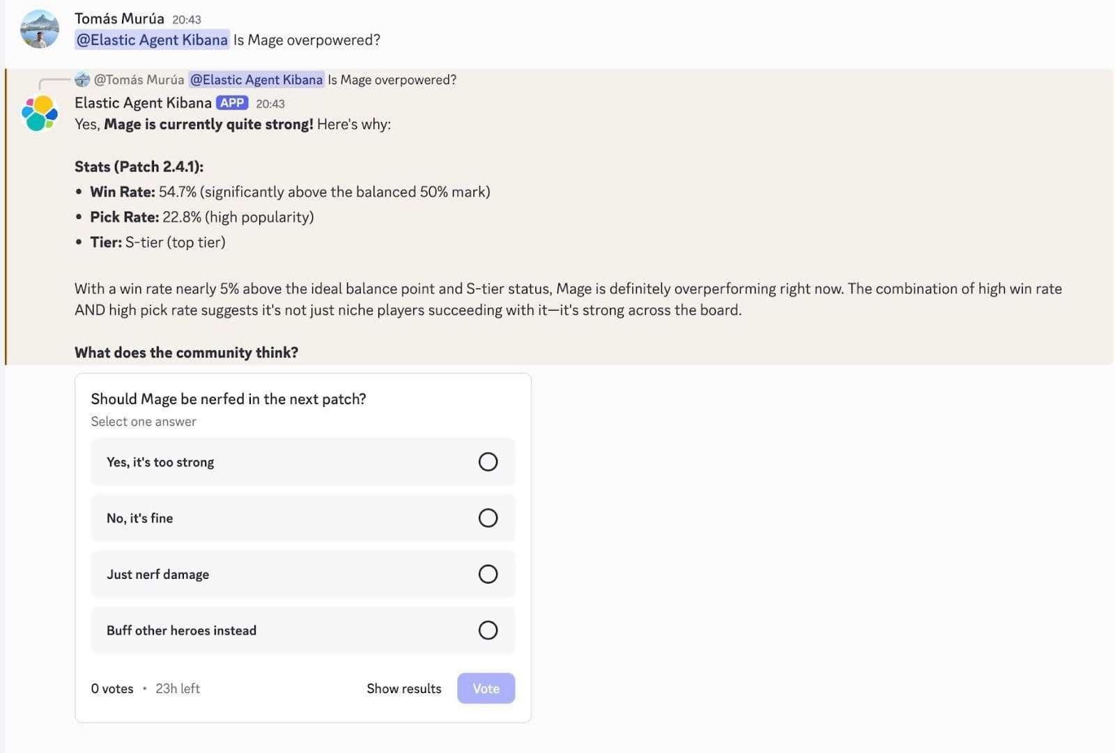 Discord Bot with Discord and Elastic Agent Builder A2A