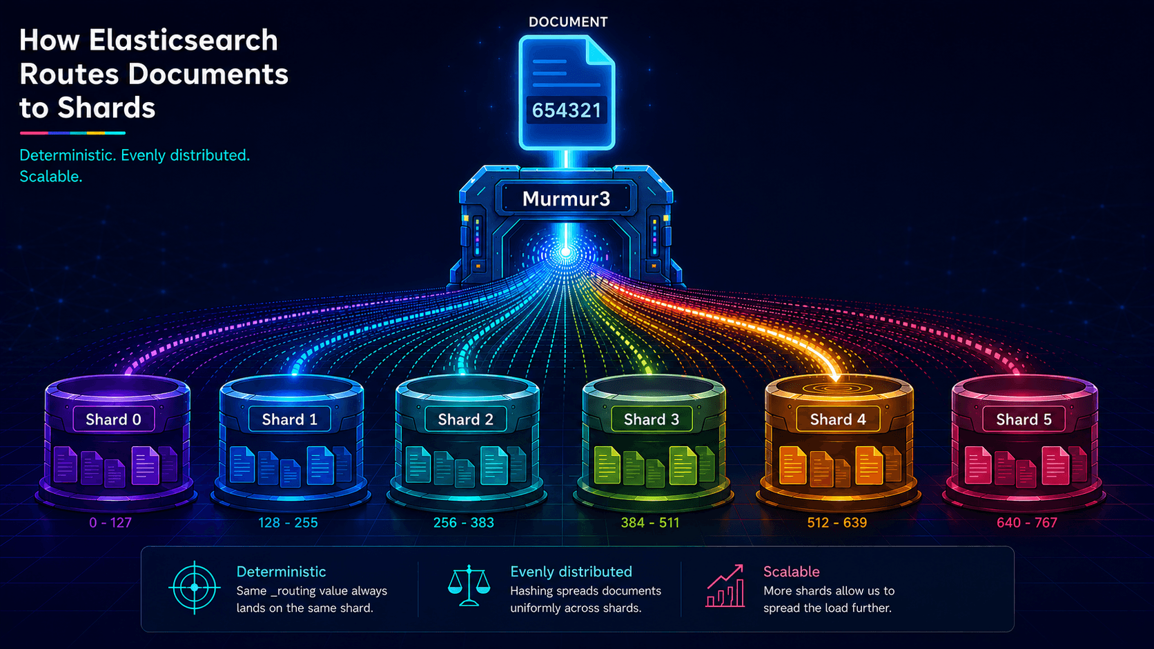 The hash() Elasticsearch won't name and the 12 bytes that prove it's Murmur3