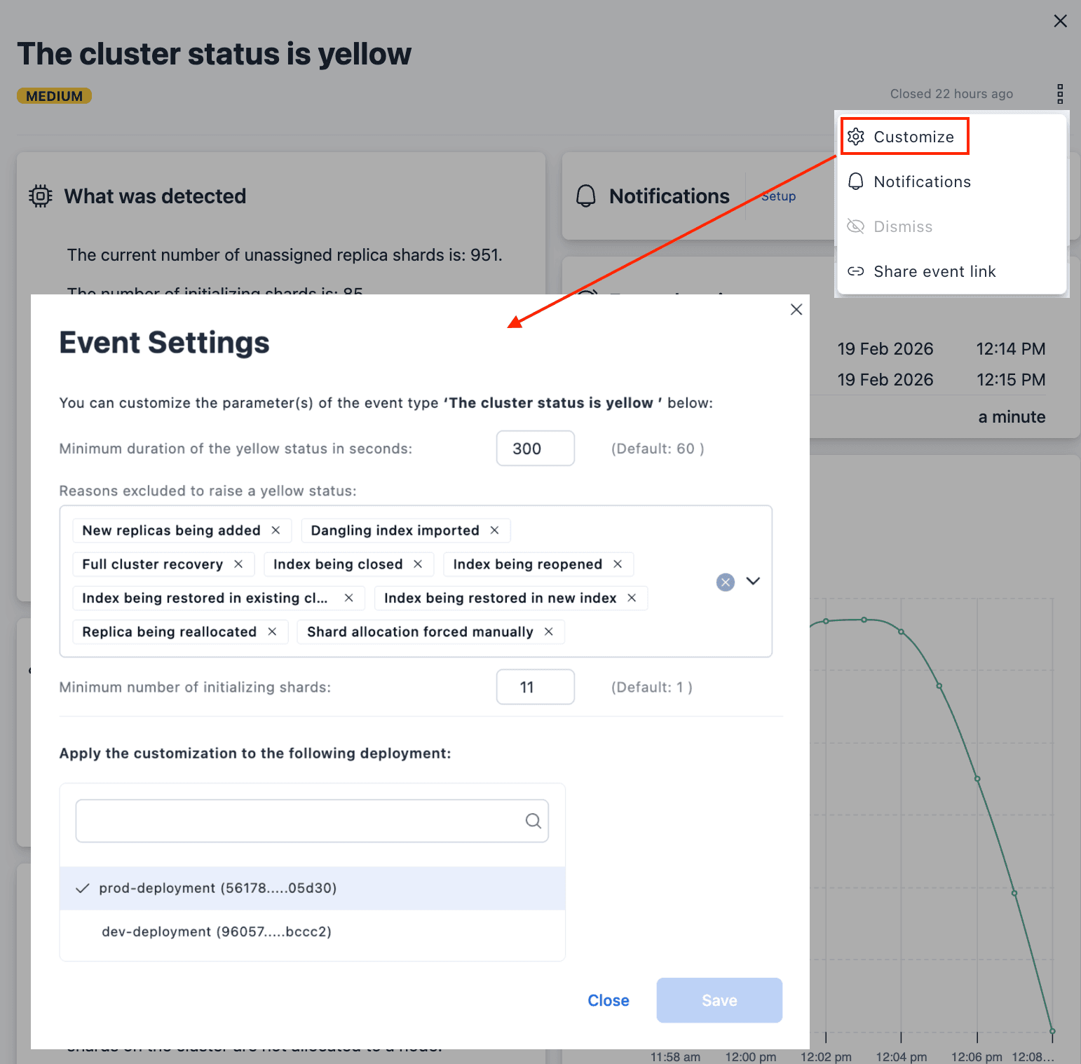 Elastic AutoOps cluster status