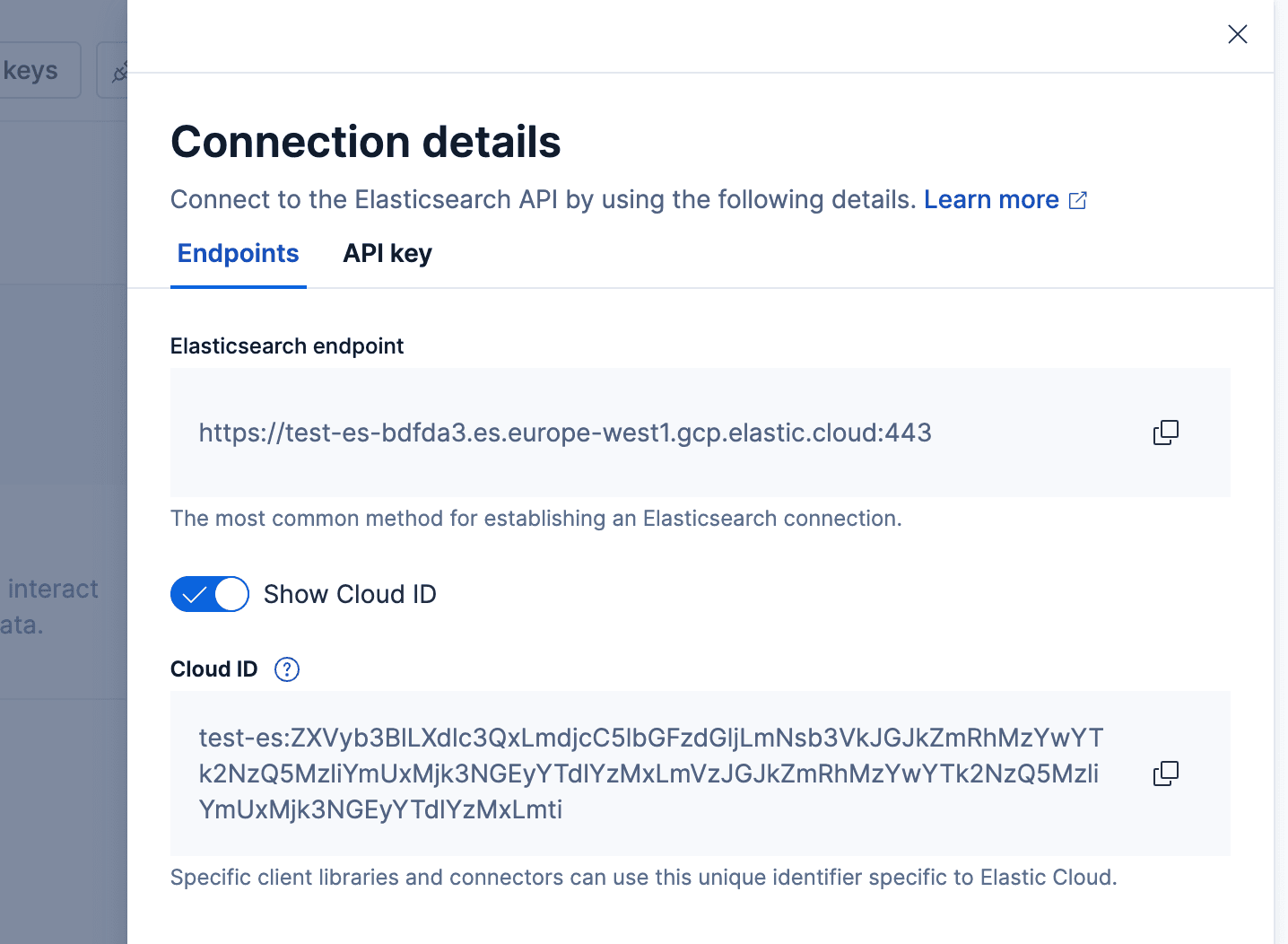 Finding your Cloud ID in Elastic
