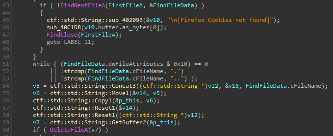 0x40BD37 Cleaning Firefox cookies 2/2