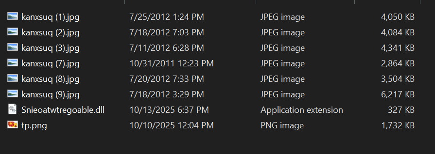 Dosyalar diske düştü.