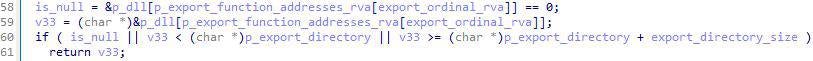 Return export virtual address