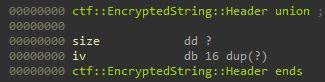 Encrypted string structure 2/2