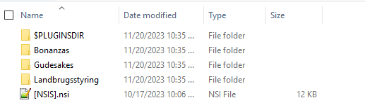 Extracted NSIS contents