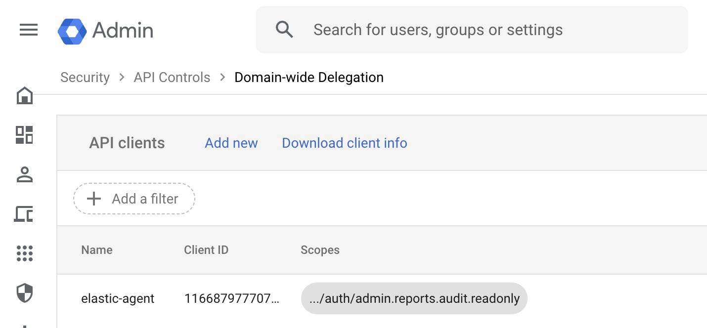 Domain-wide Delegation enabled in Google Workspace